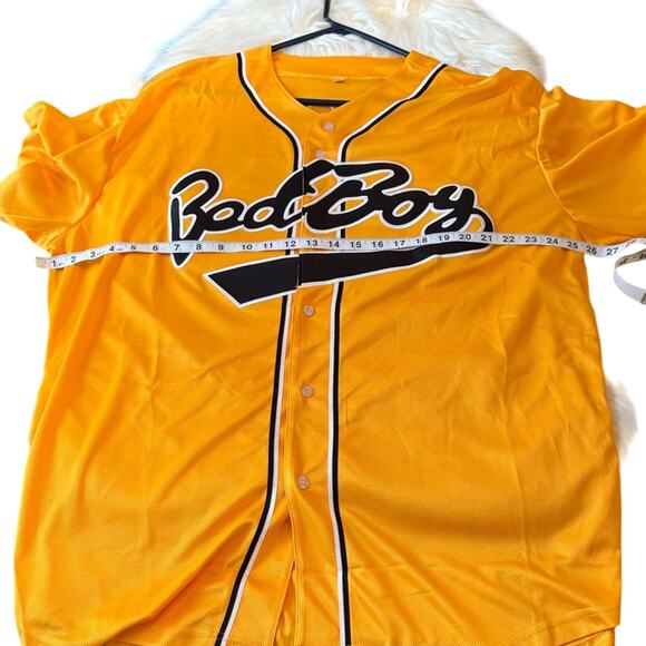 Yellow Baseball Jersey with Black Lettering - Picture 4 of 7